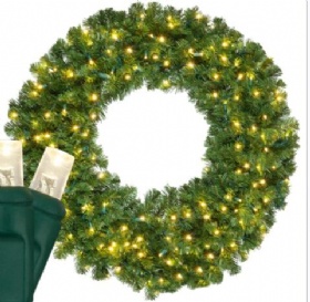 Prelit Christmas wreath