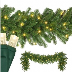 Prelit Christmas garland